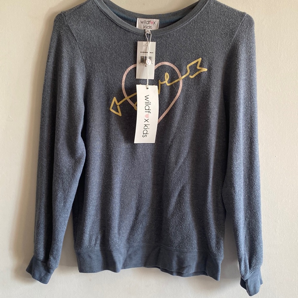 NWT Wildfox Kids Love blue sweater pullover 💕